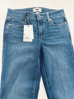 Paige Manhattan Boot Cut Jeans Womens Size 26 Kaley Wash 32 Inseam NWT